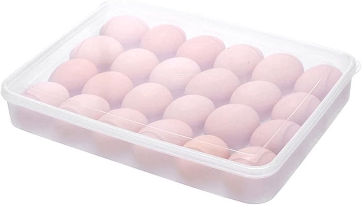 Fuzzbat 2 Clear Ei Containers met Deksel Houden 48 Eieren, Gemakkelijk
