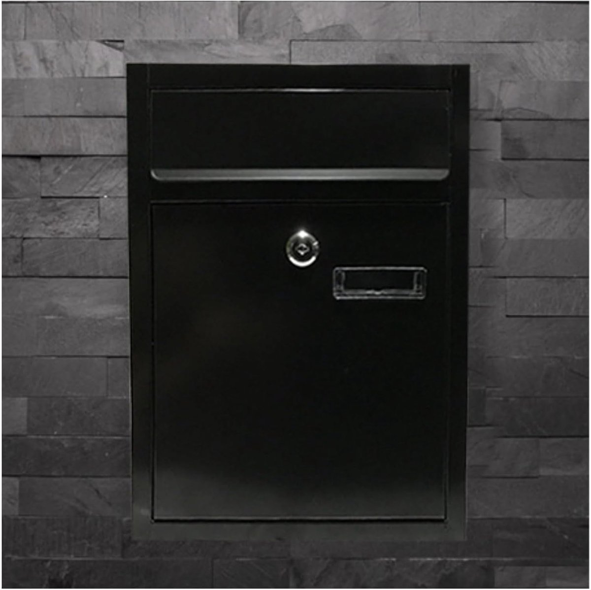 Wand brievenbus - Post opberger - Veilig post ontvangen - Ruimtebesparend ontwerp - 32x24x8cm - Zwart