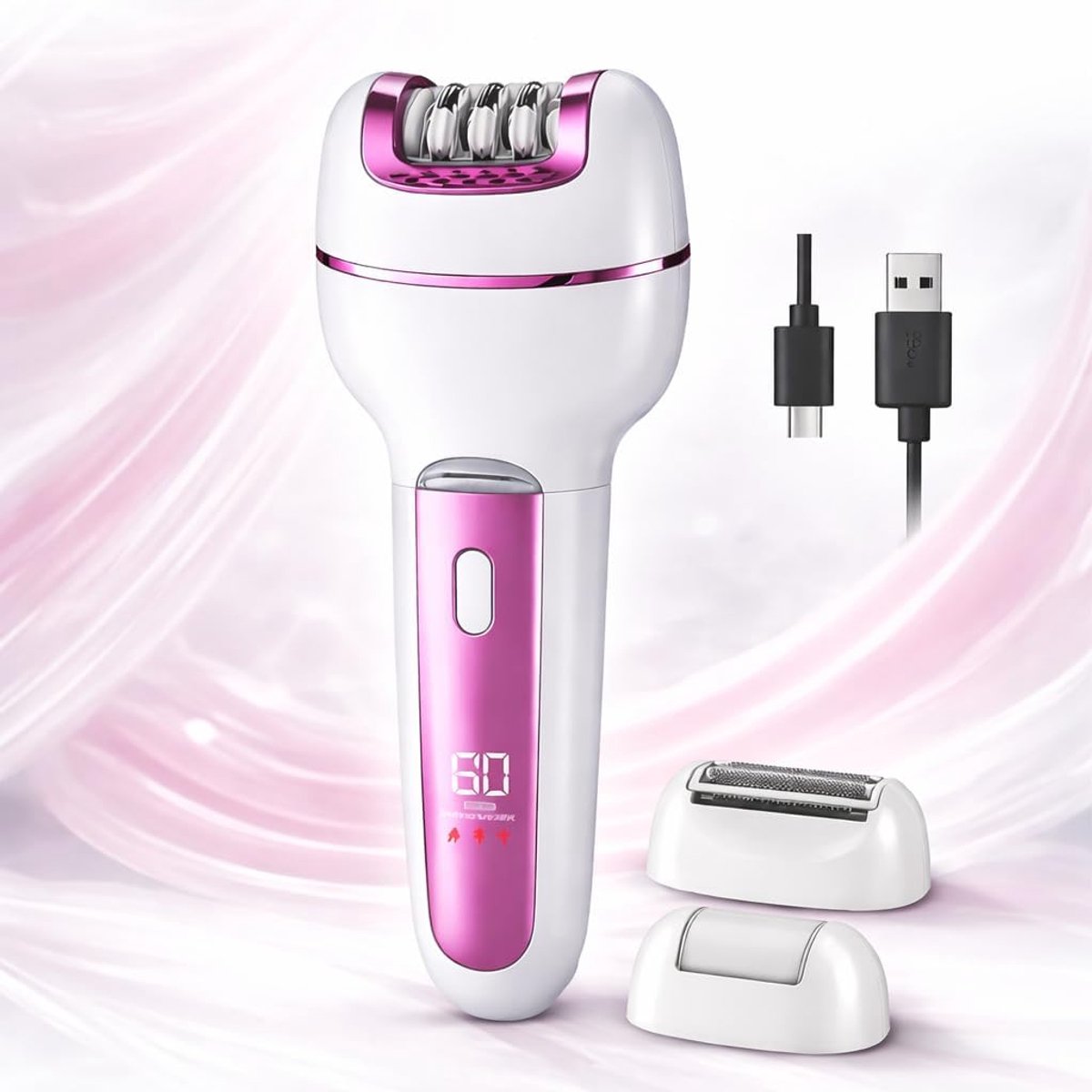 Epilator voor dames - Ontharen haarverwijderaar - Gladde huid - Verwijdert korte haren - Draadloos USB oplaadbaar