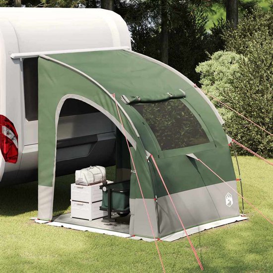 vidaXL - Achterkleptent - met - dak - Groen - 194 - x - 180 - x - 210 - cm - taft van Merkloos — afbeelding 5