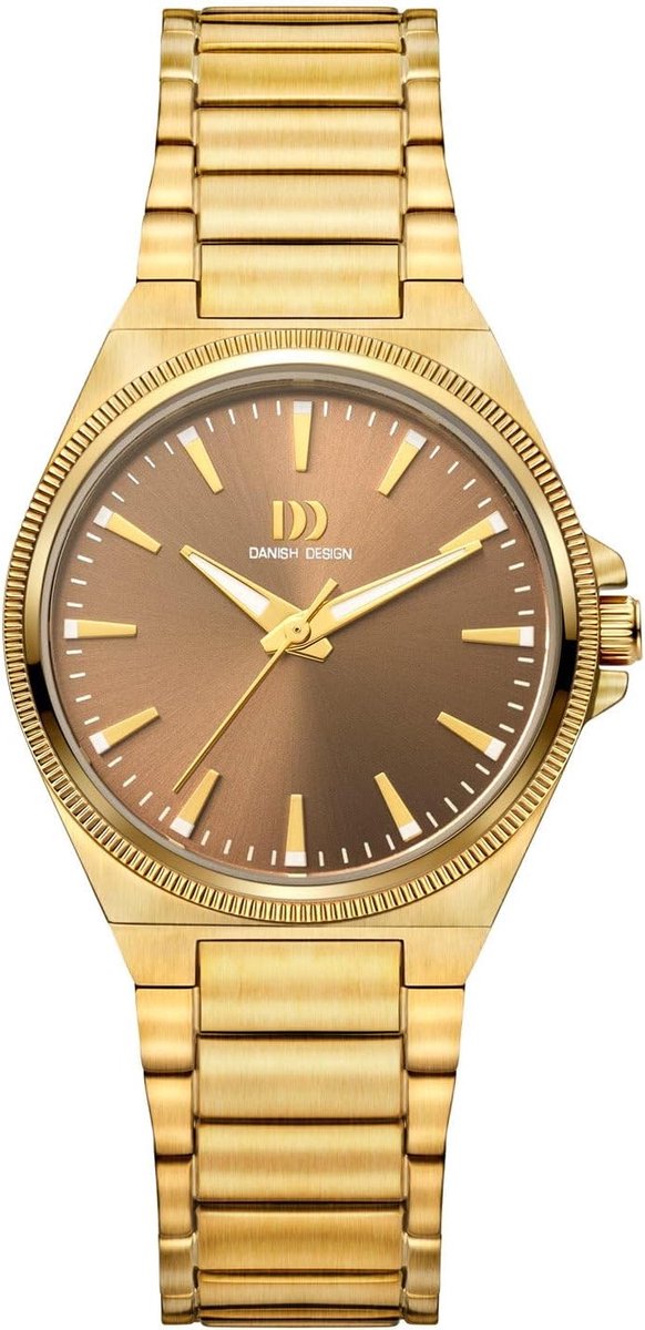 Dames Horloge - Polshorloge Analoog - Dagelijks Gebruik - Saffier Glas - 38mm Kast - Goud Bruin