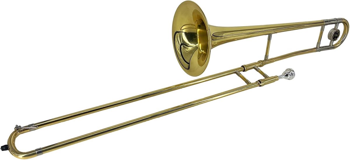 Alt Trombone - Blaasinstrument Koper - Muziek Maken - Bb Toon - 96 cm Lengte - Goudlak