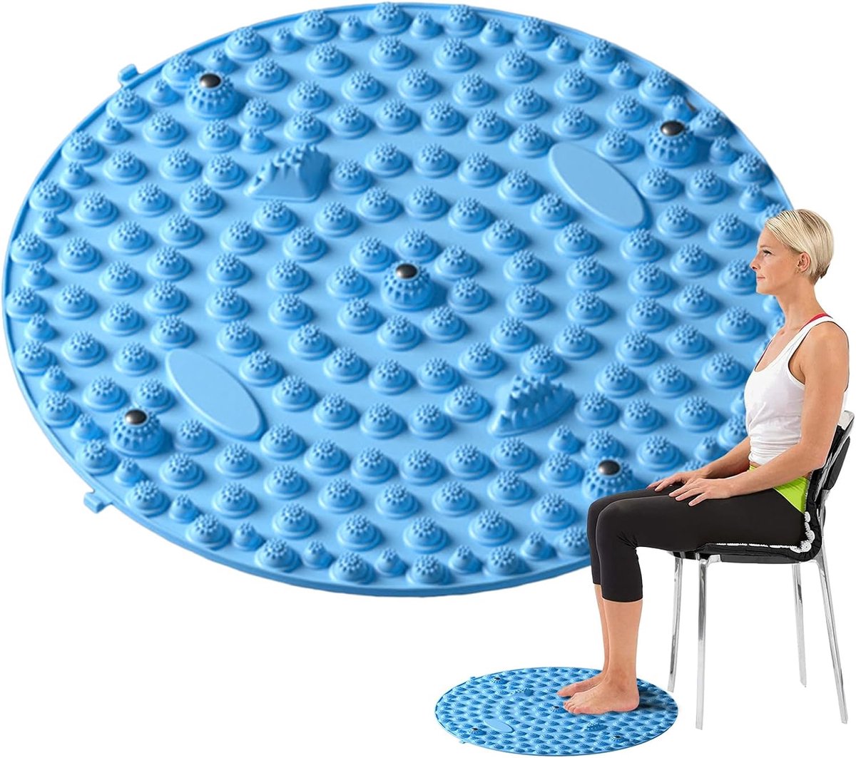 Voetmassage Mat - Ontspanningskussen Acupunctuur - Stress Verminderen - Duurzaam TPE Materiaal - 55 x 20 x 10 cm
