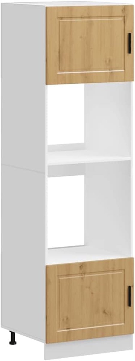 Ovenkasten Set - Keukenopslag - Keuken organiseren - 2-delig - 60 x 57 x 207 cm - Artisan Oak