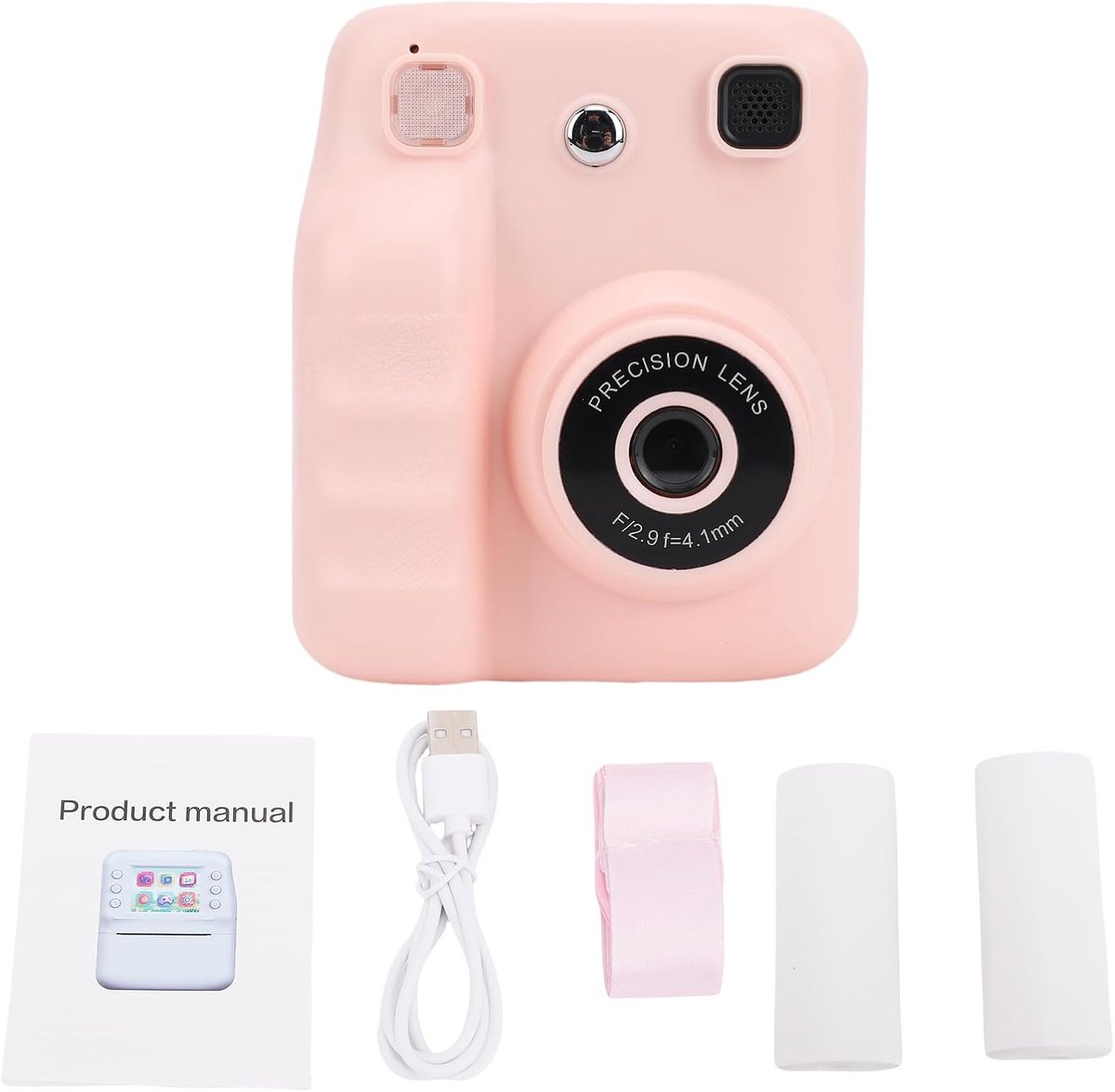 Kinder Print Camera - Directe Camera - Direct Printen - 30MP HD Scherm - 2.4 Inch - Roze