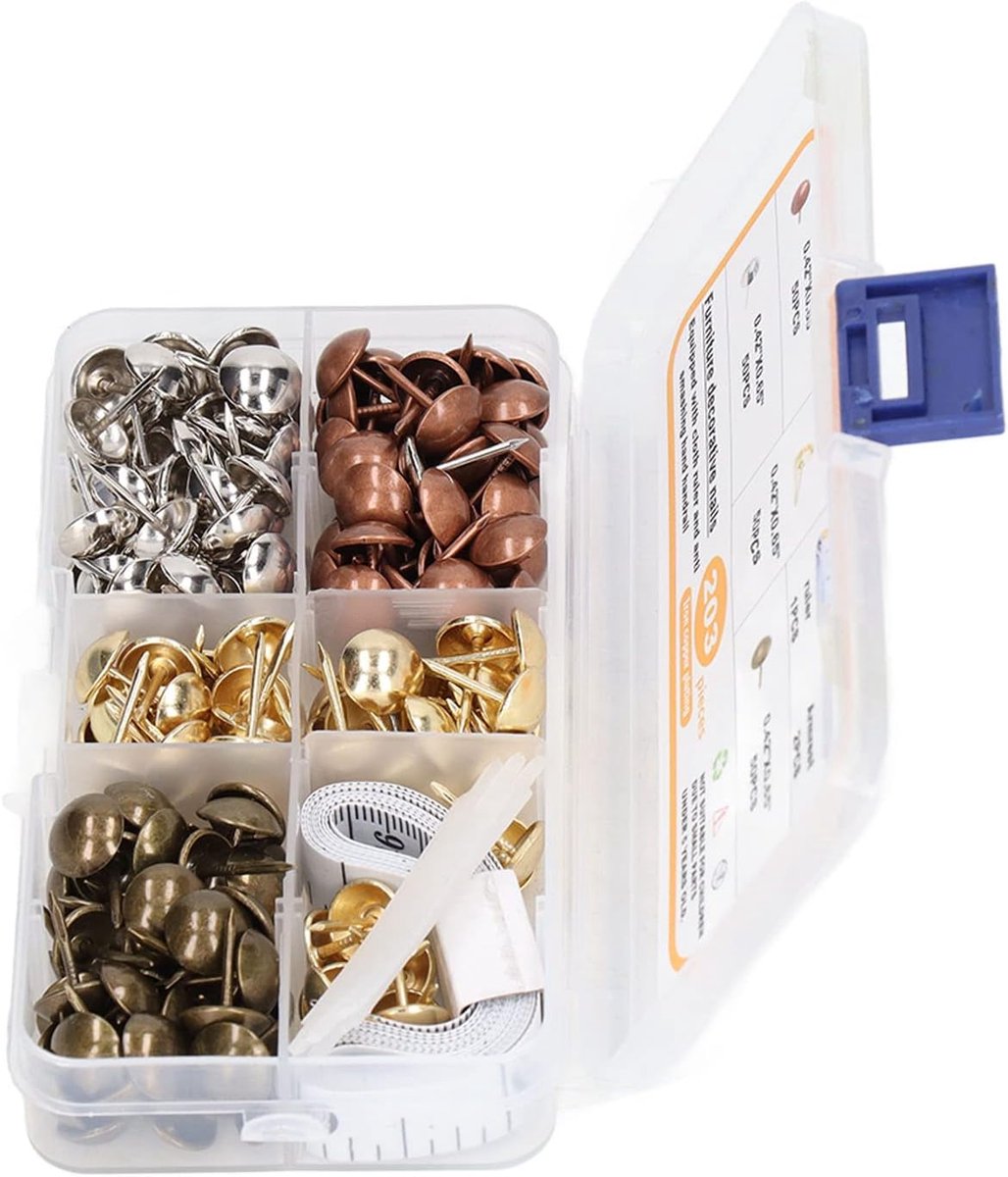 Decoratieve Nagelset - Meubelkopspijkers Bekleding - Meubels Stofferen - Koolstofstaal Constructie - 11 x 16 mm - Brons Koper Goud thumbnail 4