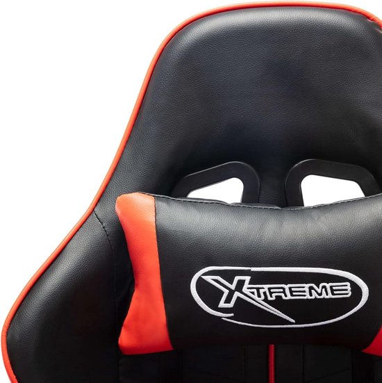 vidaXL Gaming chair faux leather black and red van VidaXL — afbeelding 3