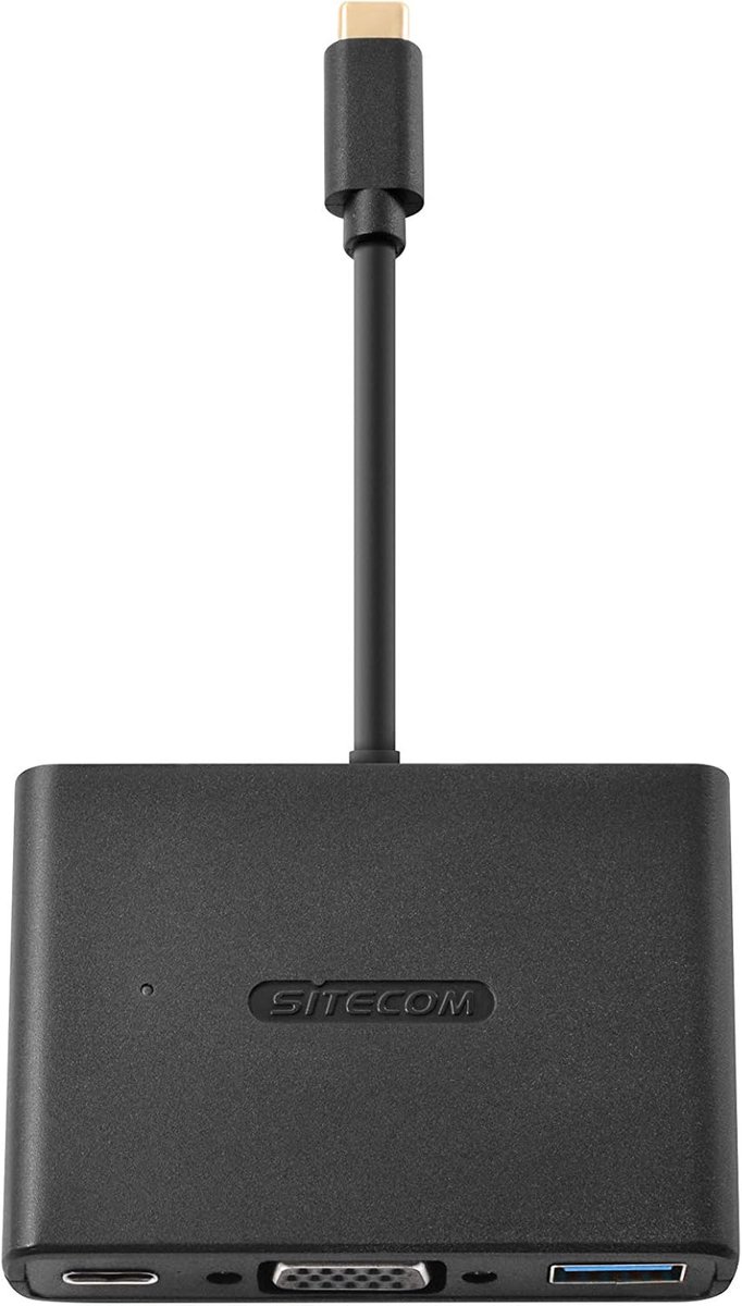 USB-C Adapter - Converter Hub - Scherm Uitbreiding - Drie Poorten - Compact Design - Zwart
