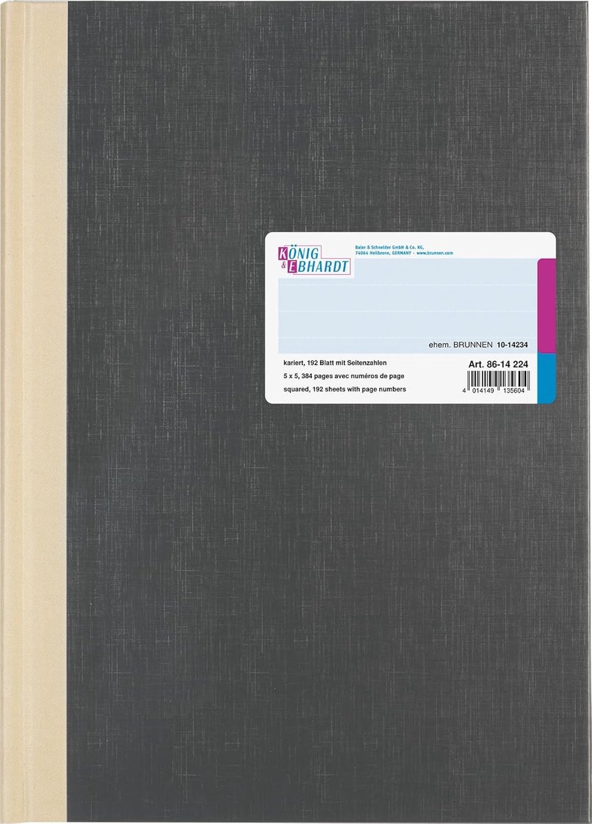 Zakenboek Kladde - Notitieboek Agenda - Notities Maken - 192 Gelinieerde Vellen - A4 Formaat - Blauw