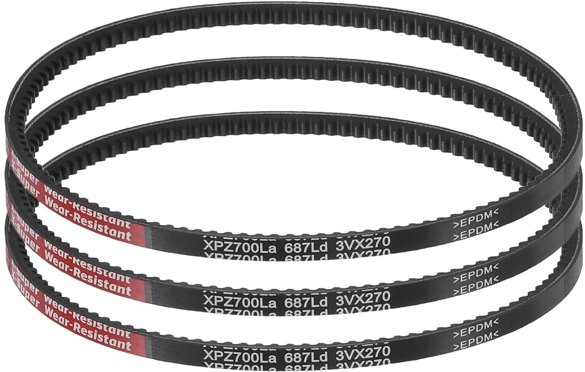 Ronte - EPDM V-riem 10 x 687, 3 stuks voor automotor en industriële uitrusting