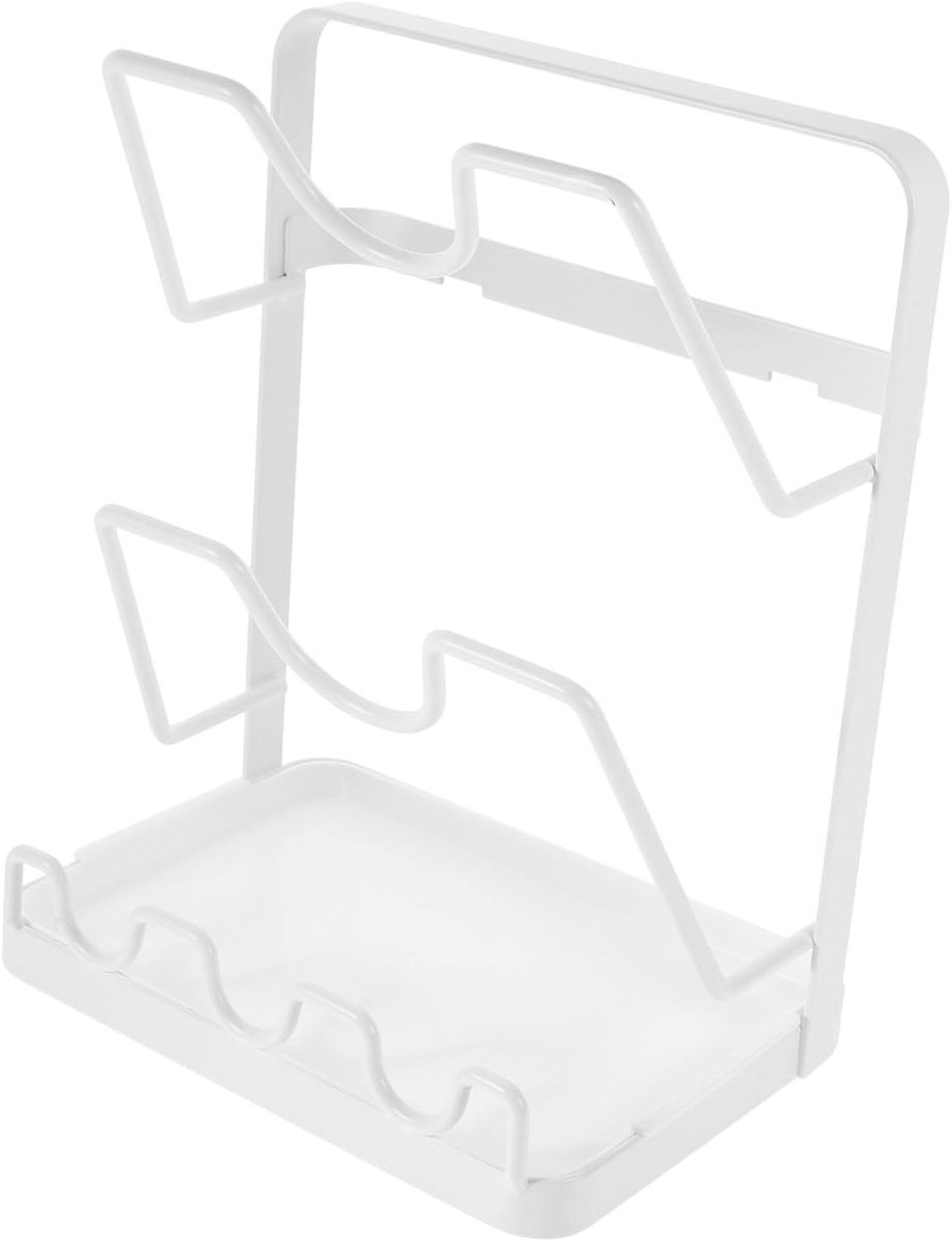 Kast Organizer - Potdekselrek - Keuken Opbergen - Multifunctioneel Ontwerp - 22.6X18.2cm - Wit