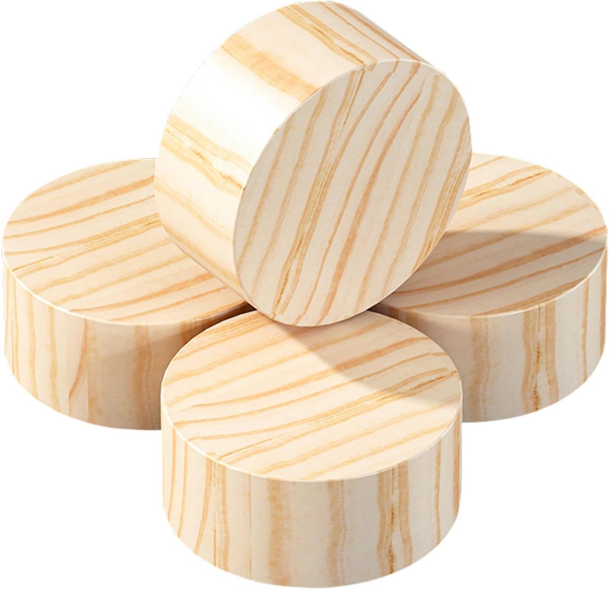 Meubelverhogers Hout - Bankpoten Verhogers - Extra Hoogte Creëren - Sterk Draagvermogen 500kg - 5 x 1.5cm - Houtkleur