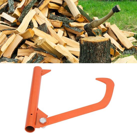 Houthaak Roestvrij Staal - Log Lifter - Boomstammen Verplaatsen - Moeiteloos Zware Lasten - Tot 15.5 Inch - Oranje — afbeelding 5