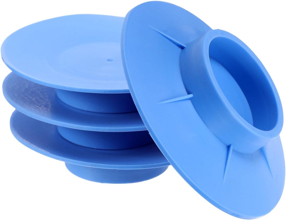 Wasmachine Voetjes - Schokdempers Rubber - Apparaat Stabiliseren - Universele Pasvorm - 10x4 cm - Blauw