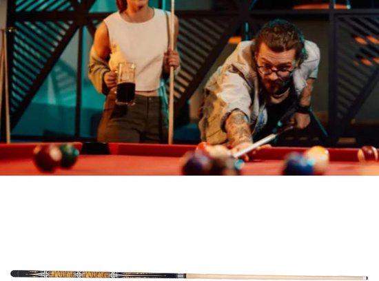Biljartkeu - Poolstok Keu - Biljart Spelen - Tweedelige Constructie - 13mm Tip - Esdoornhout — afbeelding 5