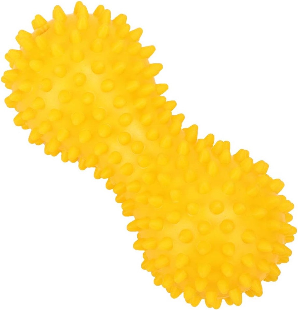 Massagebal met Stekels - Spierbal Ontspanning - Spierontspanning Bevorderen - Diepe Spanning Aanpakken - 15 x 7 cm - Geel