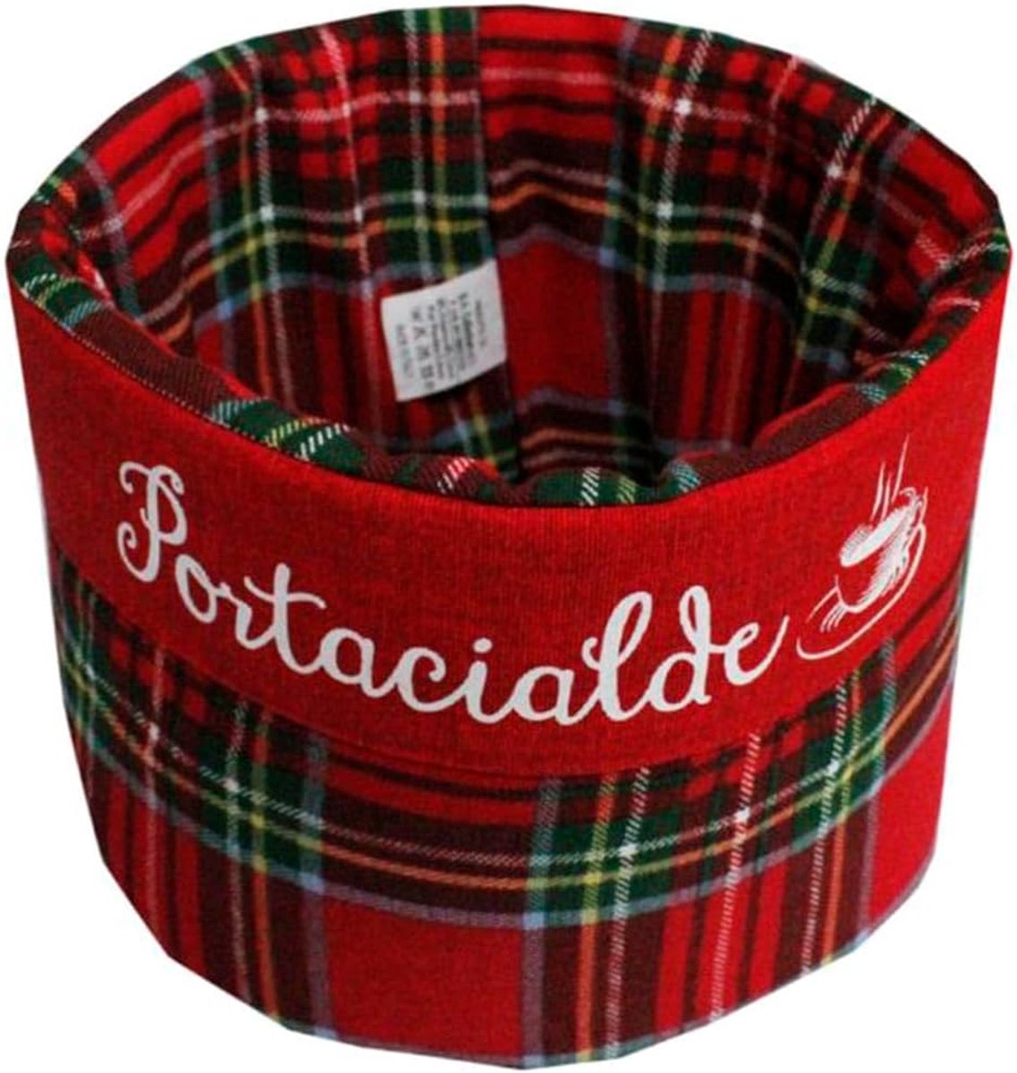 Koffiepadhouder - Capsulehouder - Keuken Opbergen - Gewatteerd Katoen - 28x28x18cm - Rood en Schots
