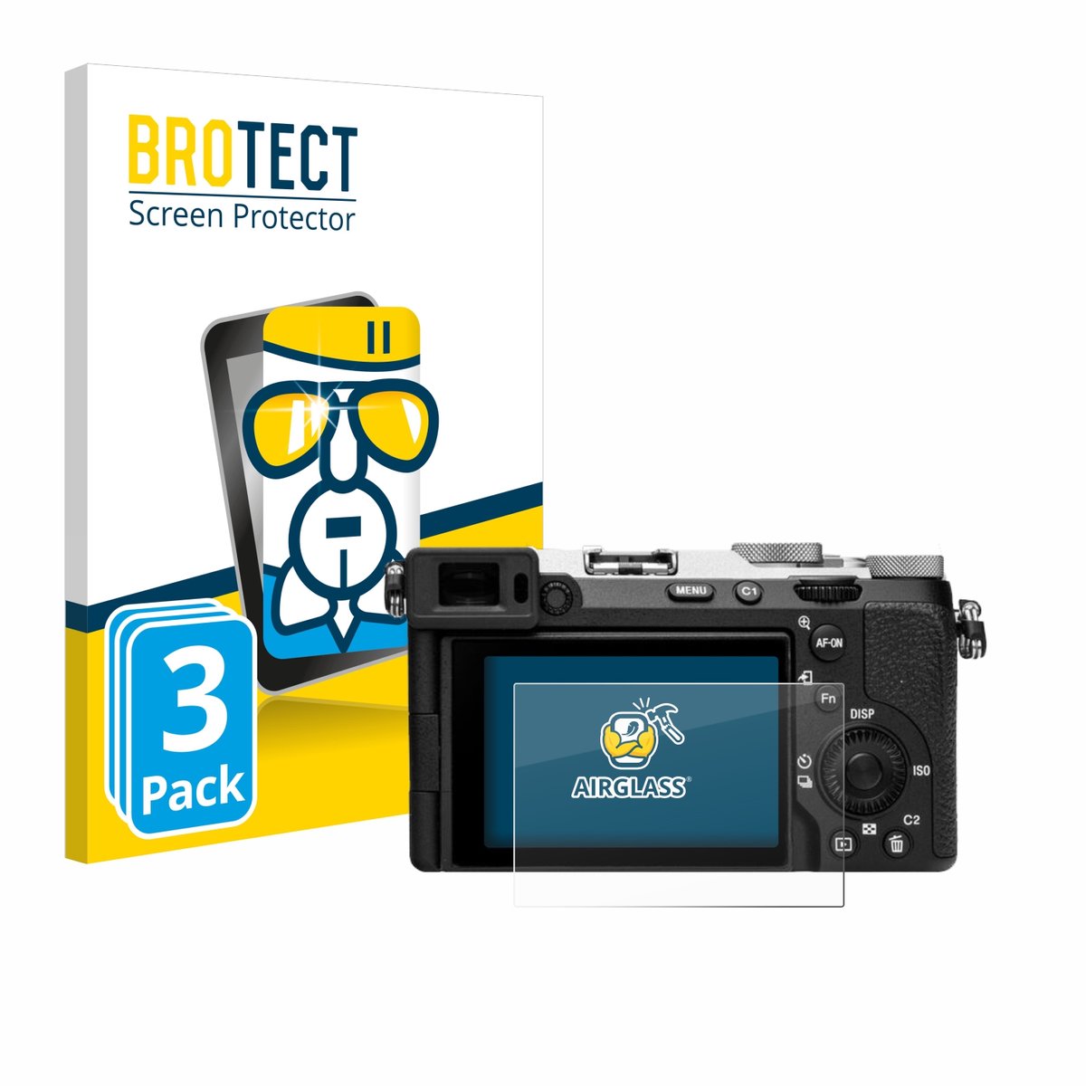 Screenprotector 3 Stuks voor Sony Alpha 7C II (ILCE-7CM2) Beschermglas transparant
