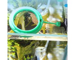 Allecto - Aquarium Voederring - Vismagneet - Rond - Water Schoon Houden - Aquarium Voeren - Geschikt voor Vistank - Blauw - Aquariumvoeder - Vissen Voederen - Feeding Ring.