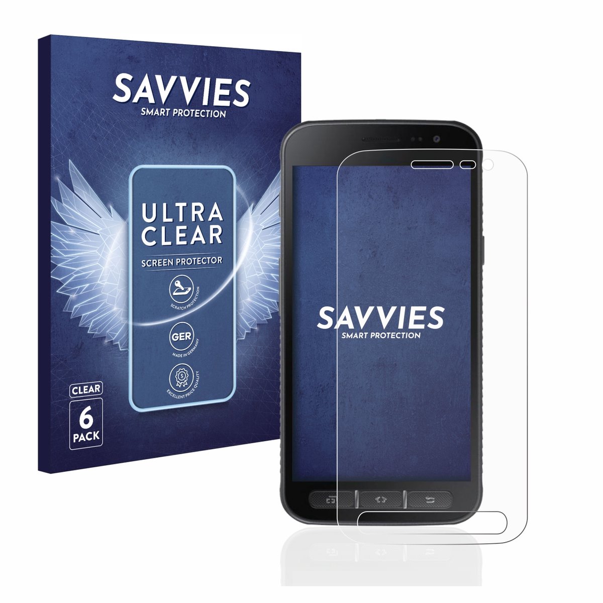 Savvies - Screenprotector voor Samsung Galaxy Xcover 4 / 4s - Folie Beschermfolie transparant 6 Stuks