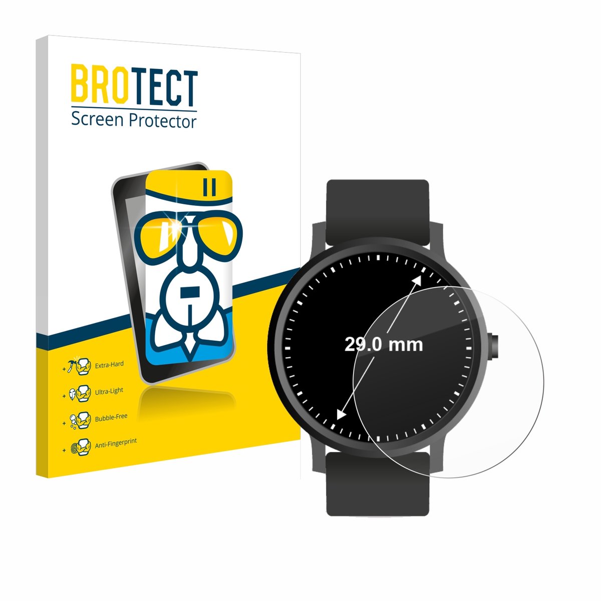 Screenprotector voor Horloges (Rond, ø: 29 mm) Beschermglas transparant