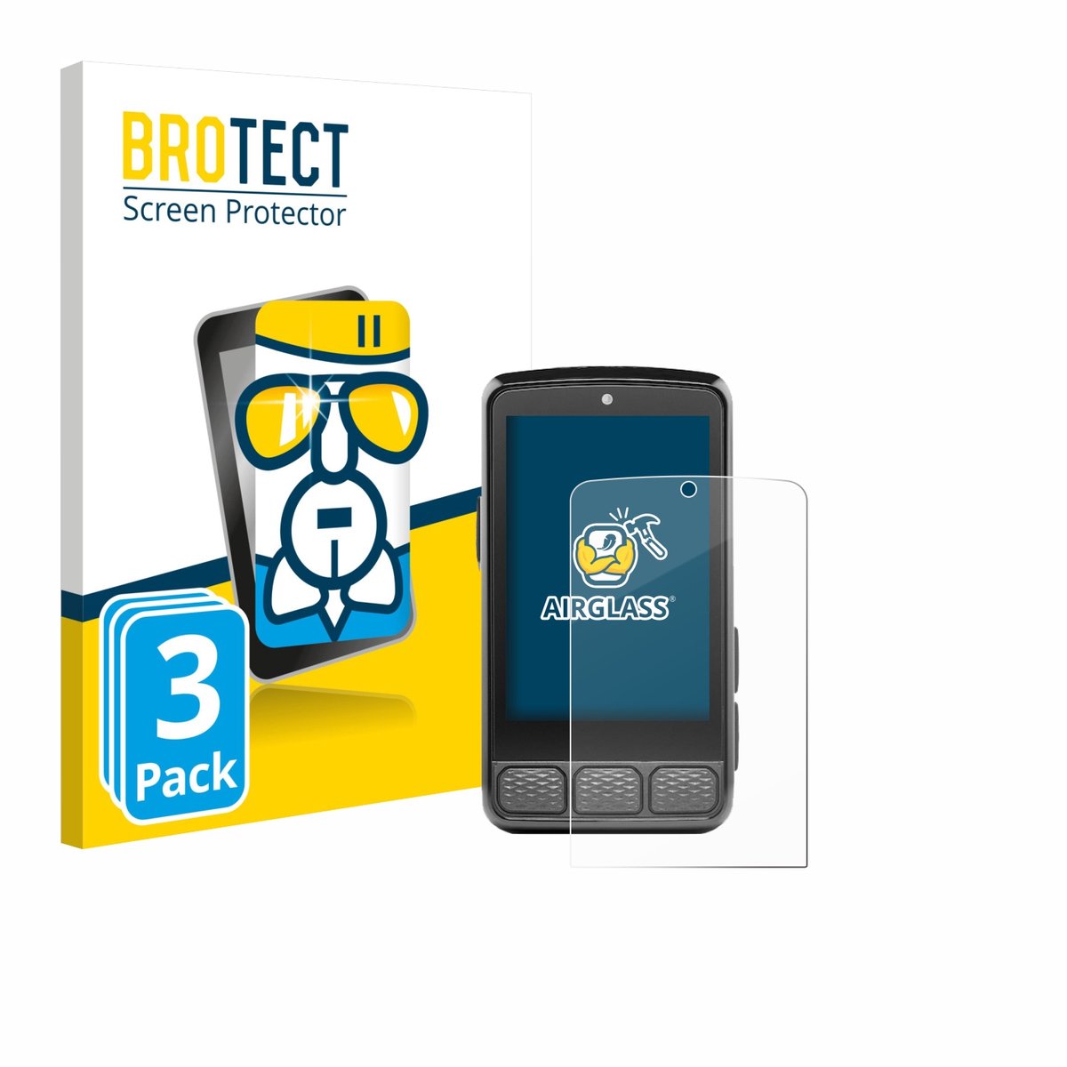 Screenprotector 3 Stuks voor Wahoo Elemnt Roam 3 Beschermglas transparant