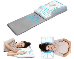 Dubbel Ergonomisch Kussen - Ergonomisch Kussen - Hoofdkussen - Traagschuim - Ondersteunt Nek en Rug - Comfortabel en Duurzaam