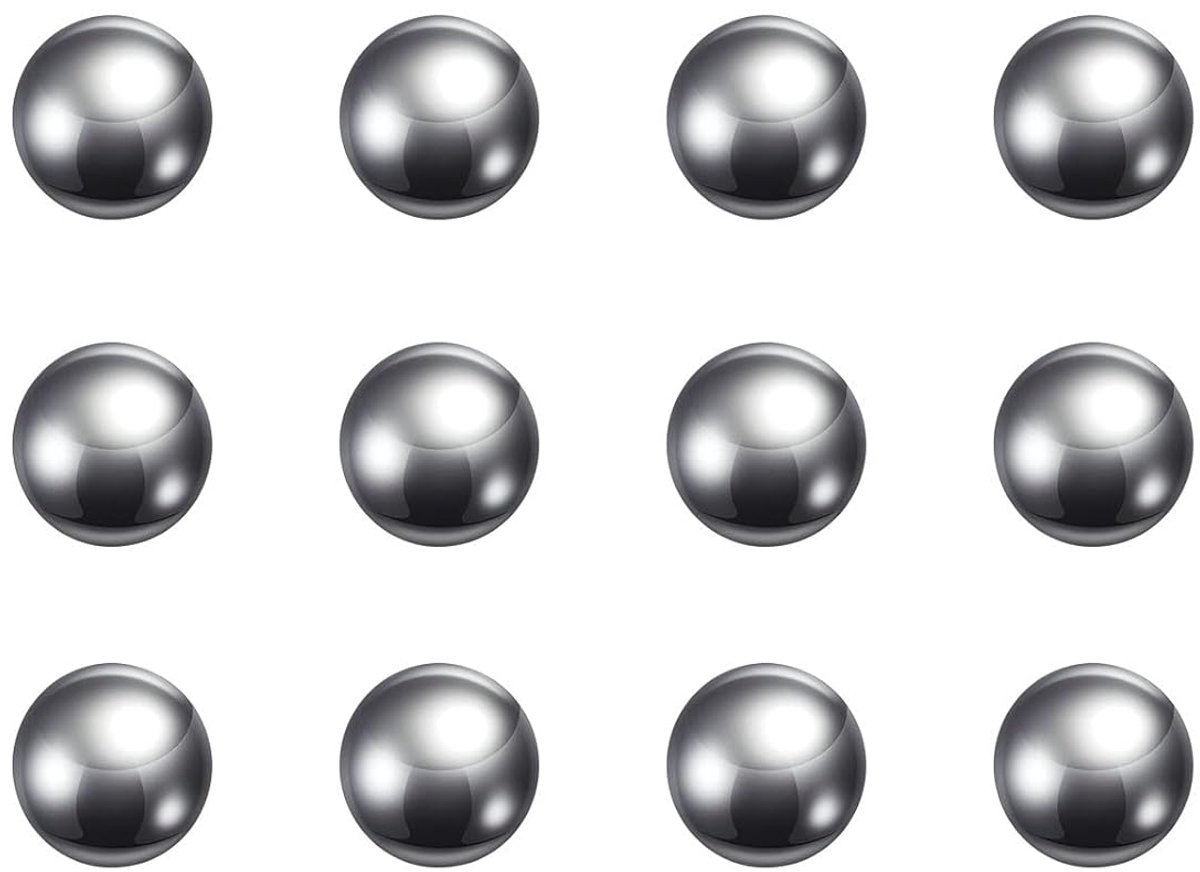 12 stuks precisieballen 1/2 inch diameter G10 chroomstalen kogels voor lagers, zilver