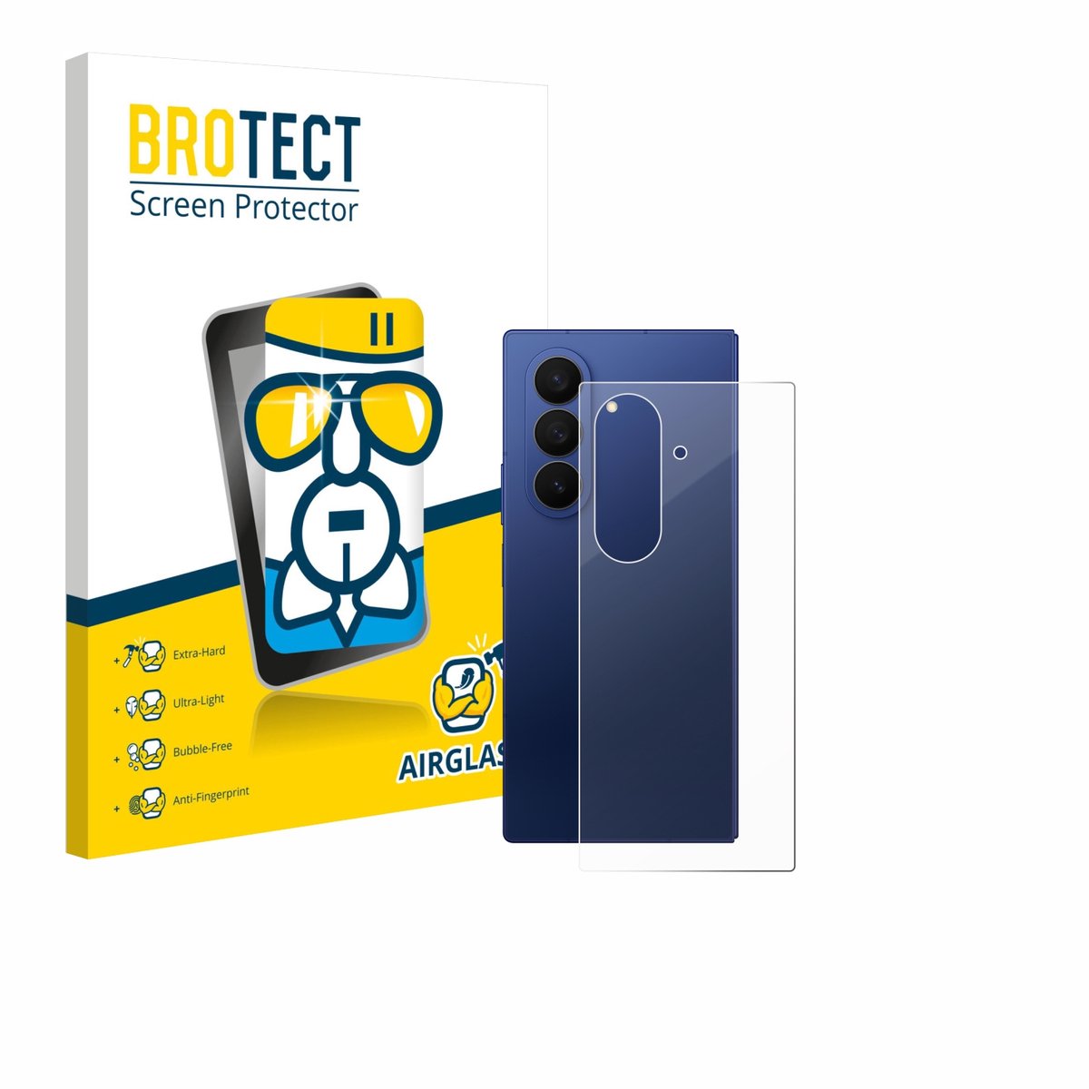 Screenprotector voor Samsung Galaxy Z Fold 7 (Achterkant) Beschermglas transparant
