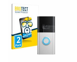 BROTECT - Screenprotector voor Ring Video Doorbell 4 / Doorbell 3 - Folie Beschermfolie transparant 2 Stuks