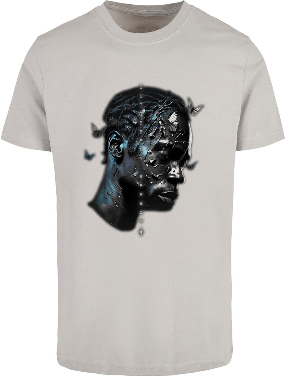 Mister Tee Butterfly Effect Heren Tshirt M Grijs