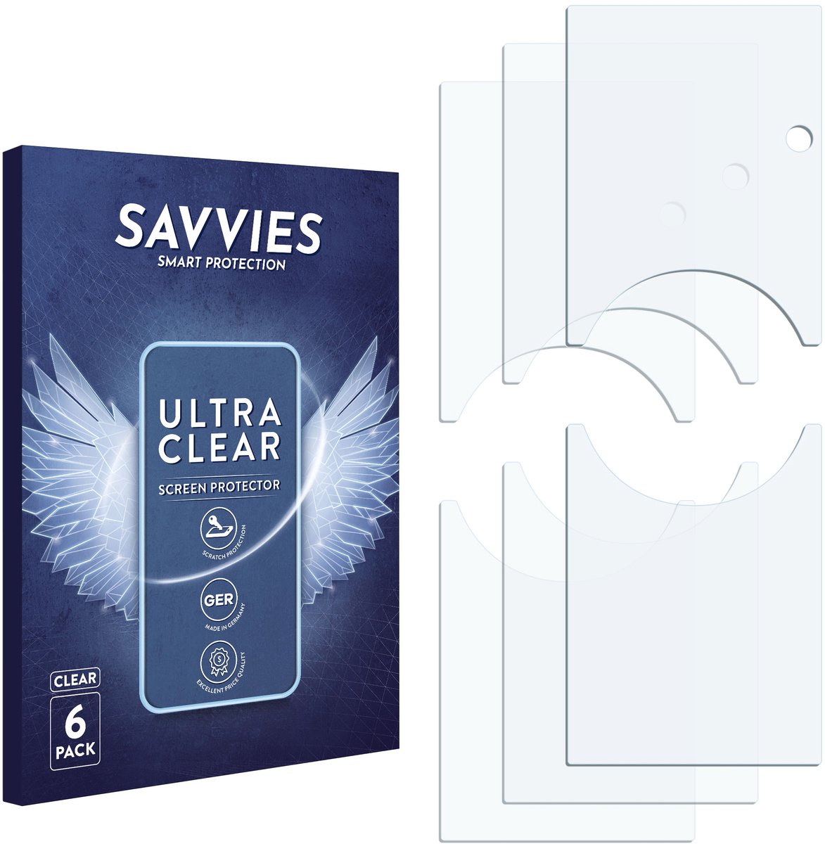 Savvies - Screenprotector voor Ring Video Doorbell Pro 2 - Folie Beschermfolie transparant 6 Stuks – foto 4