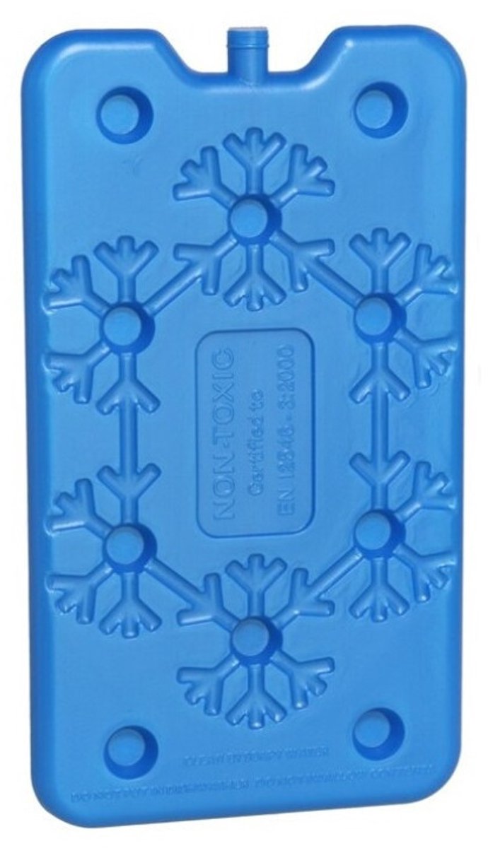 Gerimport Koelelementen plat - 2x - 400 ml - 14 x 24 cm - blauw - kunststof van Gerimport — afbeelding 2