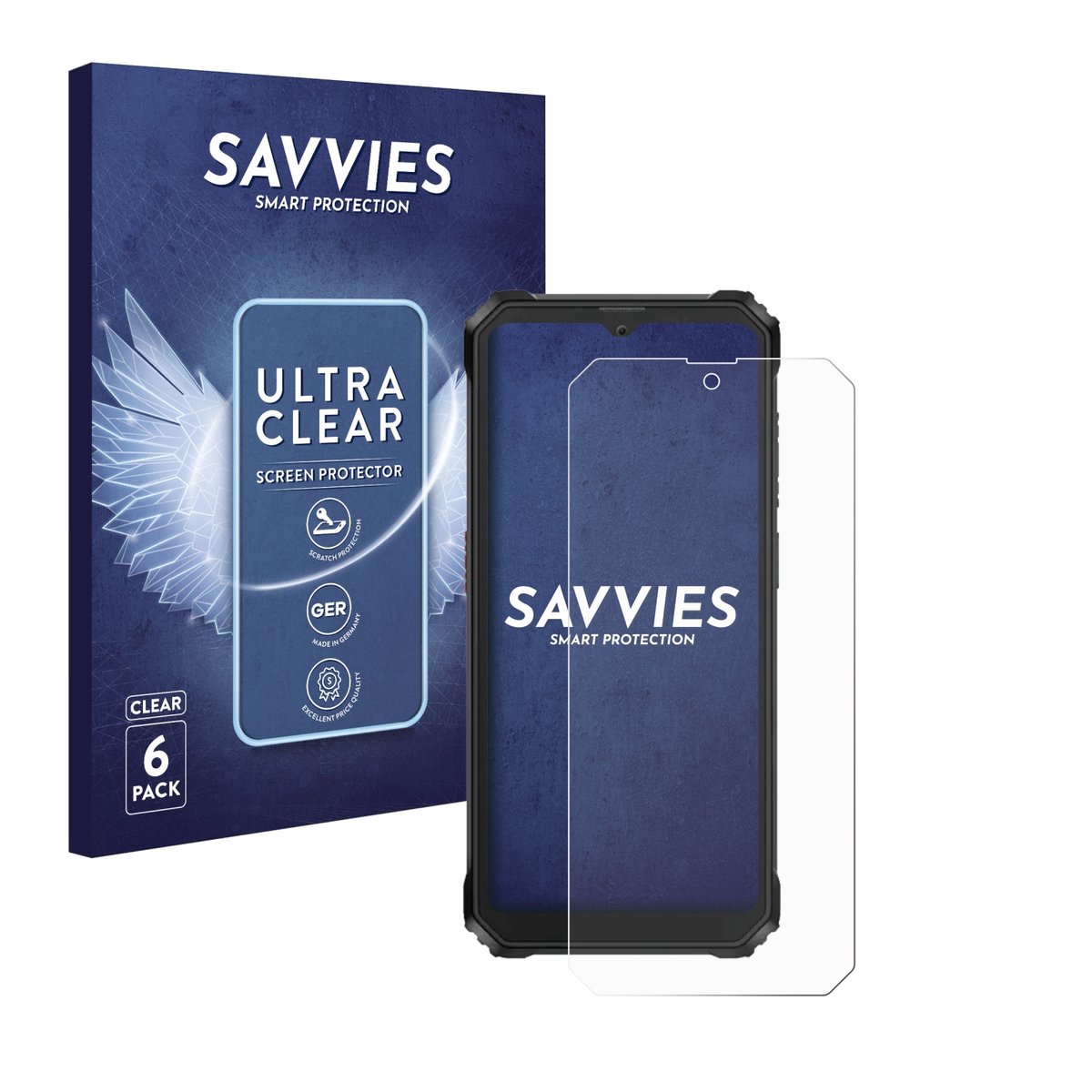 Savvies - Screenprotector voor Blackview BV6200 Plus - Folie Beschermfolie transparant 6 Stuks