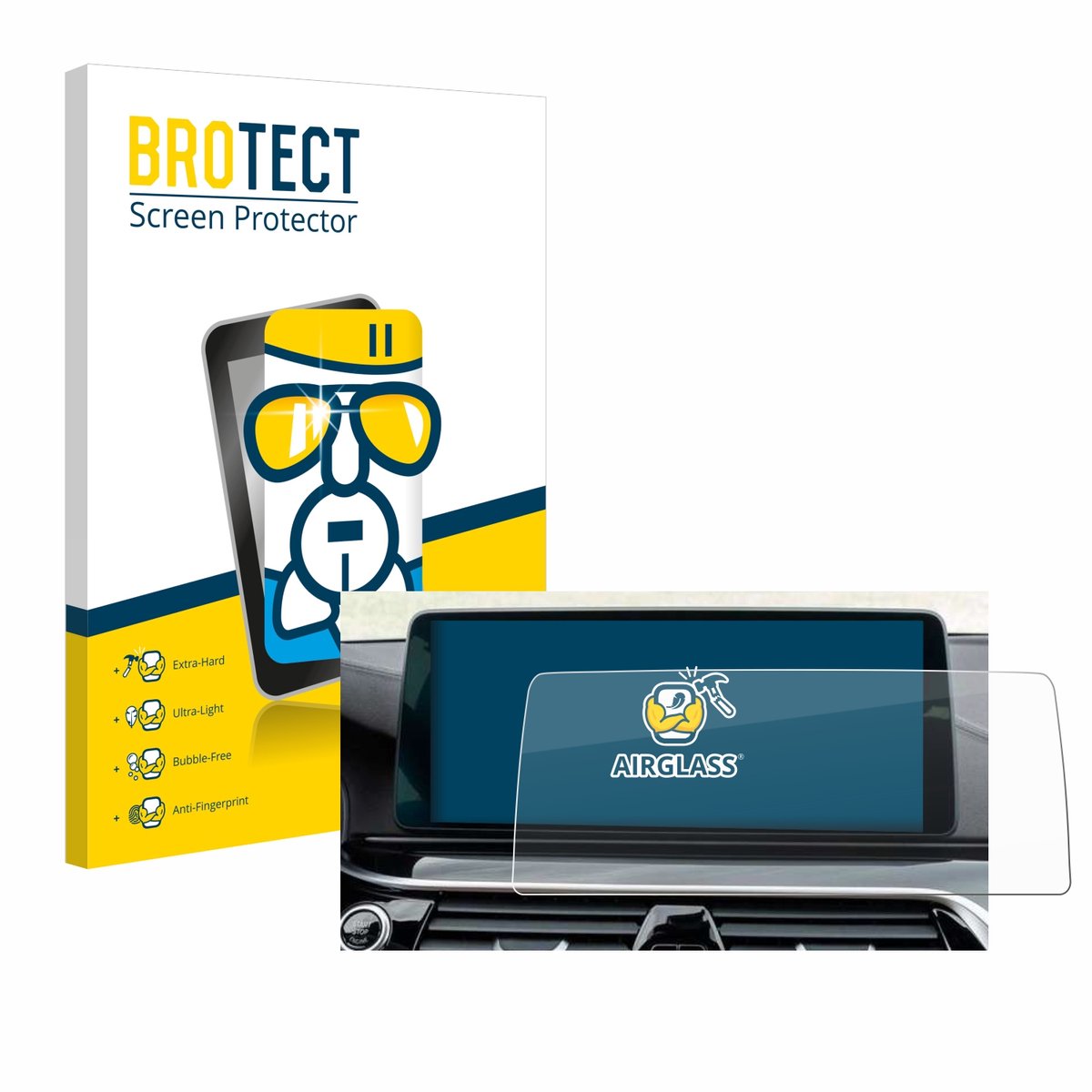 Screenprotector voor BMW Facelift G31 (LCI) (2021) 12.3" Beschermglas transparant