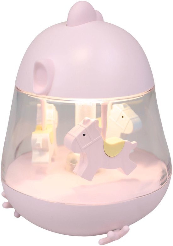 Mary's Roze muziekdoosje met LED-nachtlampje, lampje voor kinderkamer, USB warm RGB-licht van sarcia.eu — afbeelding 3
