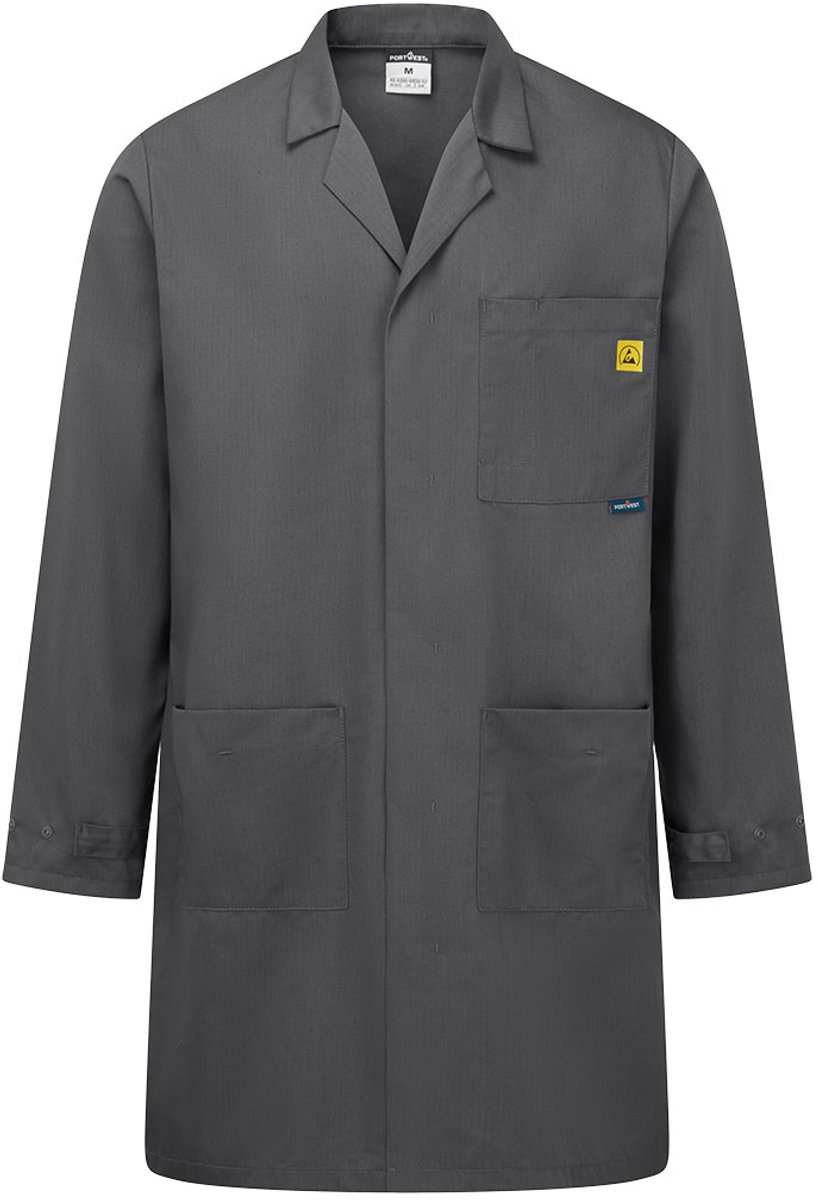 Portwest Antistatische ESD Jas AS10 Grijs