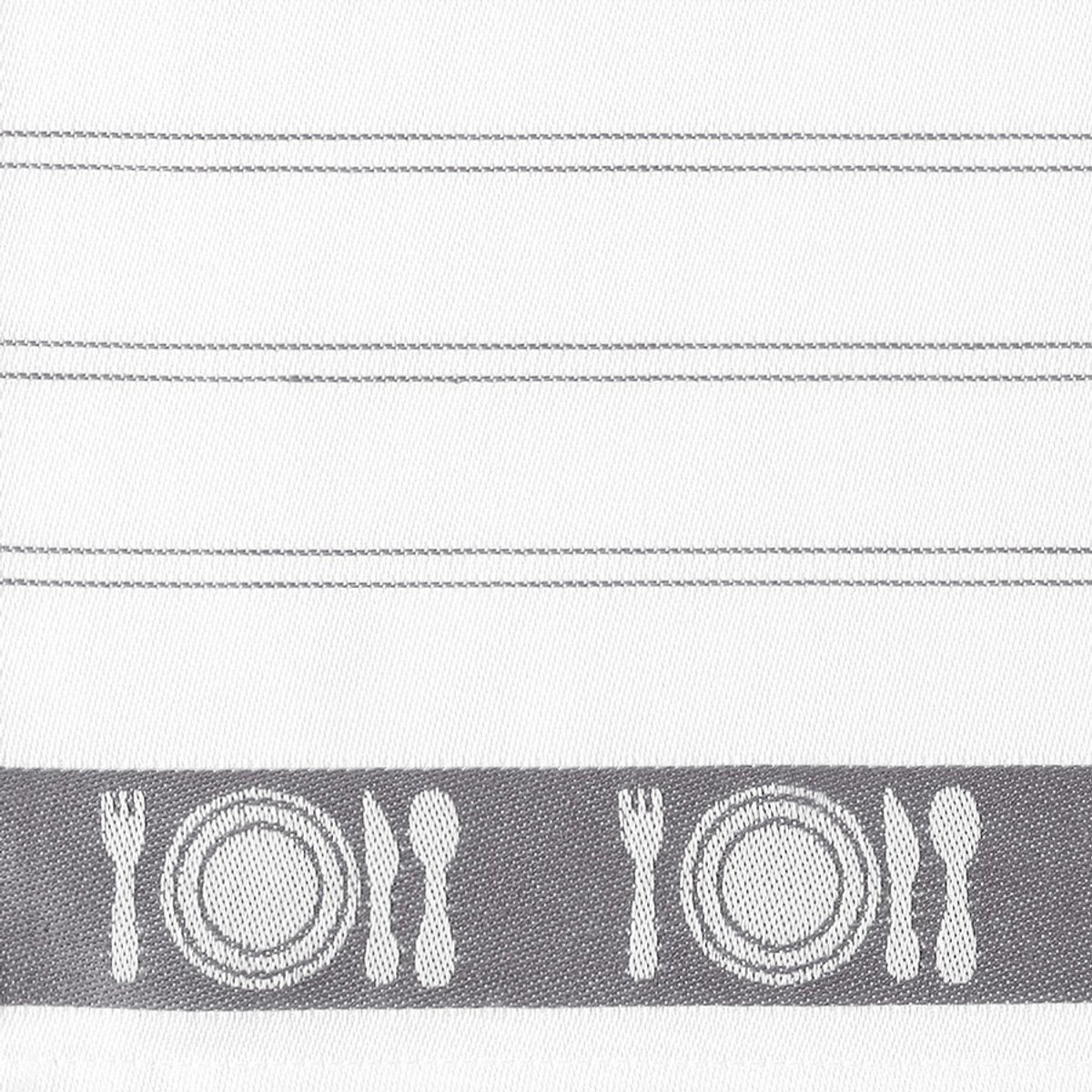 De Witte Lietaer Theedoek BML, Grijs - 3 stuks - 65 x 65 cm - Katoen