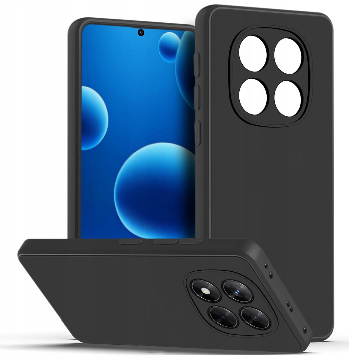 Casemania Hoesje Geschikt voor Xiaomi Redmi Note 15 Pro 5G - Zwart - Siliconen Back Cover