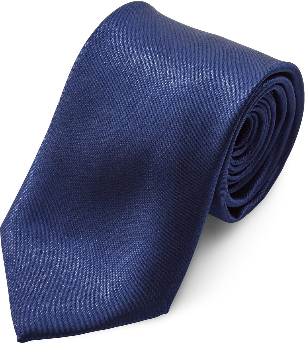 Glanzende Marineblauwe 8cm Basic Stropdas