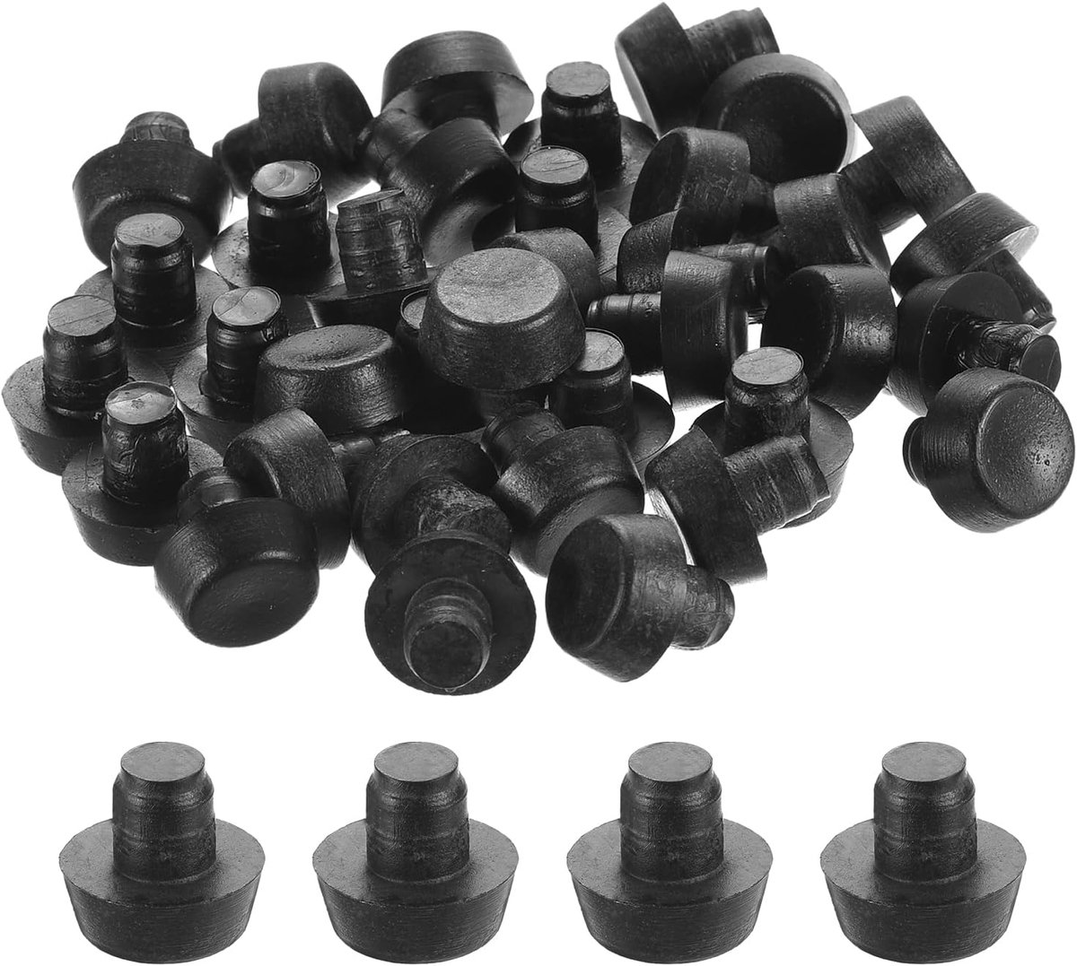 Glazen Tafel Bumpers - Zwarte Rubberen Meubel Buffers met Pin - Antislip en Schokabsorberend - Zachte Siliconen Beschermers - 36 stuks - van Imperatoris