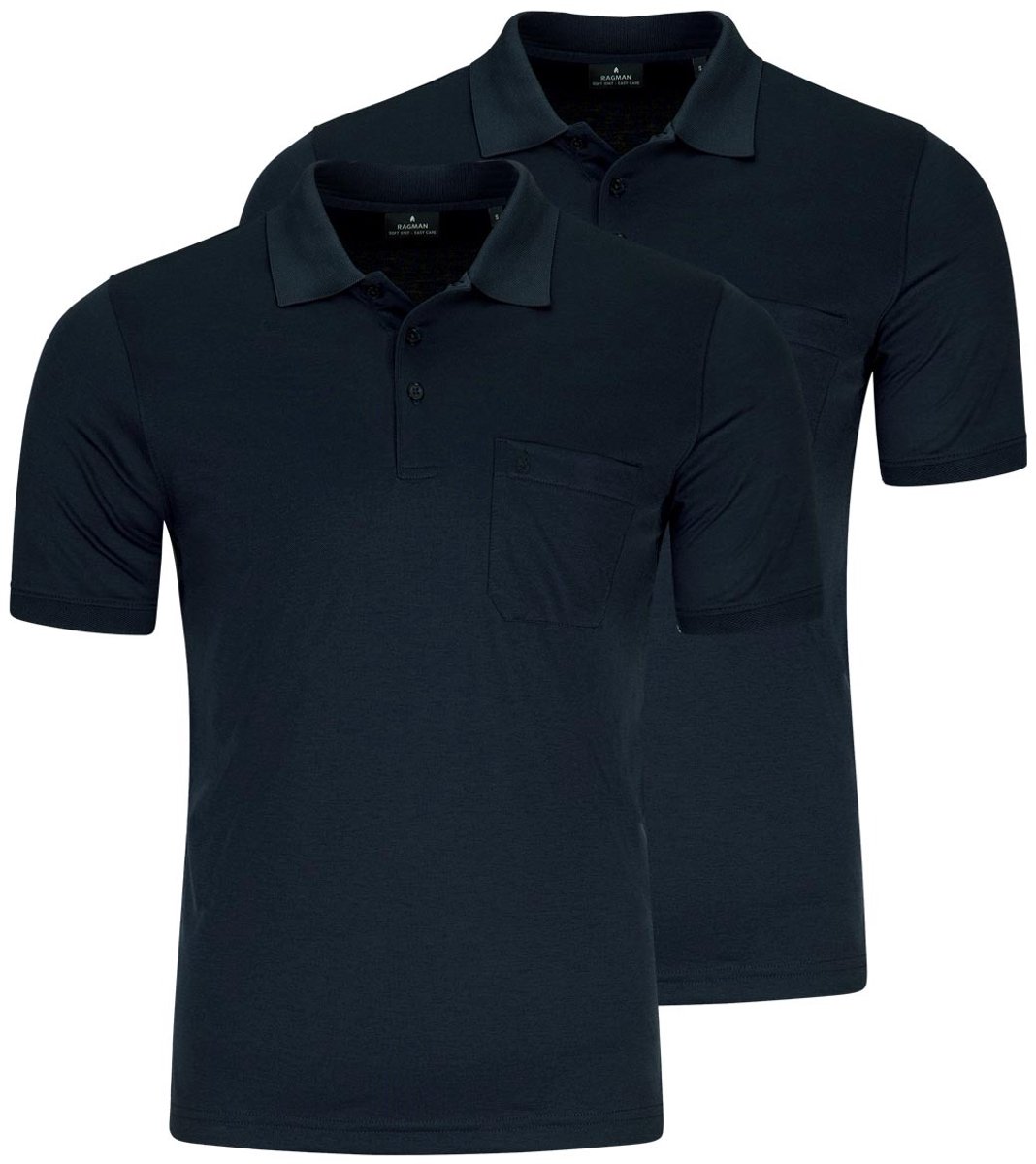 RAGMAN Heren poloshirt 2 pack Basic