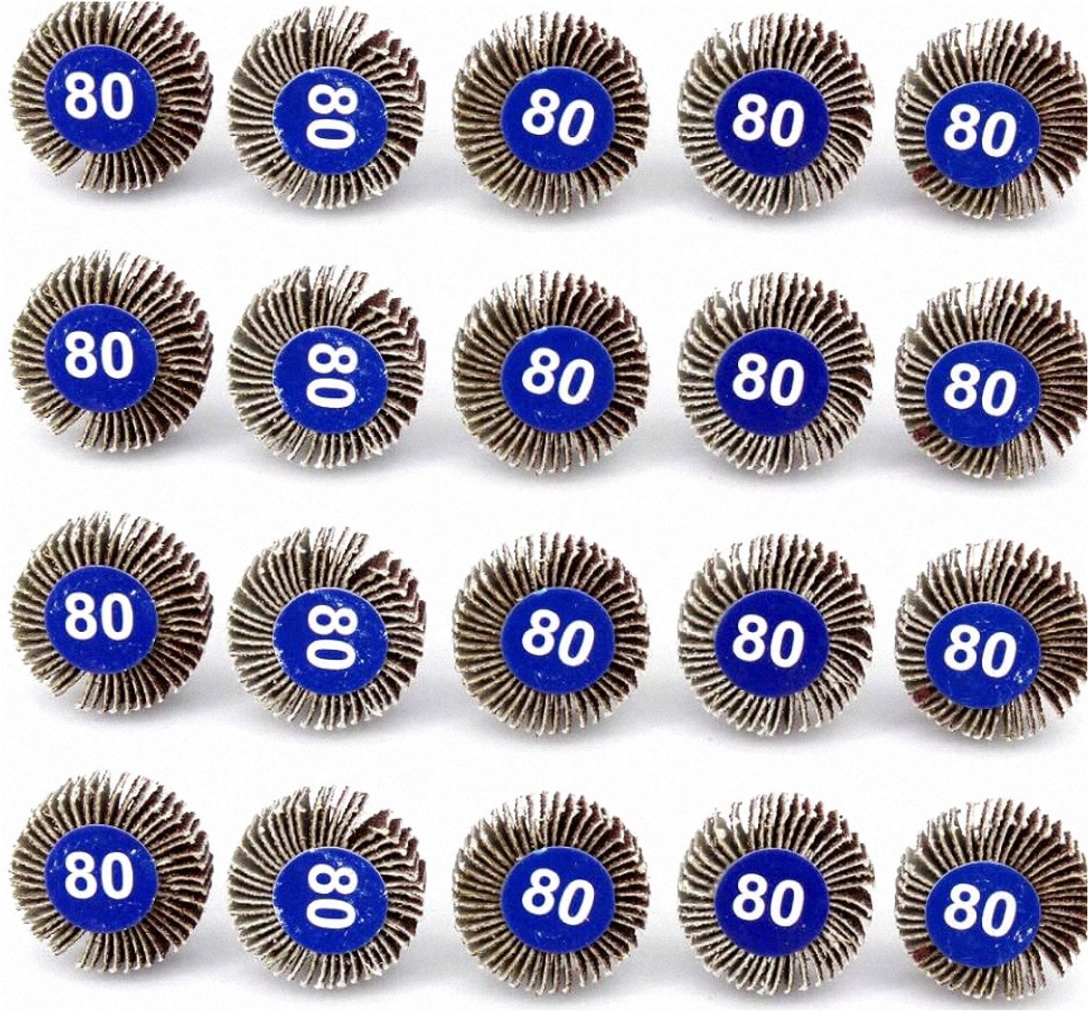 20 Stuks Lamelwielen 32x10mm Korrel 80 voor Rotary Gereedschap voor Slijpen en Polijsten