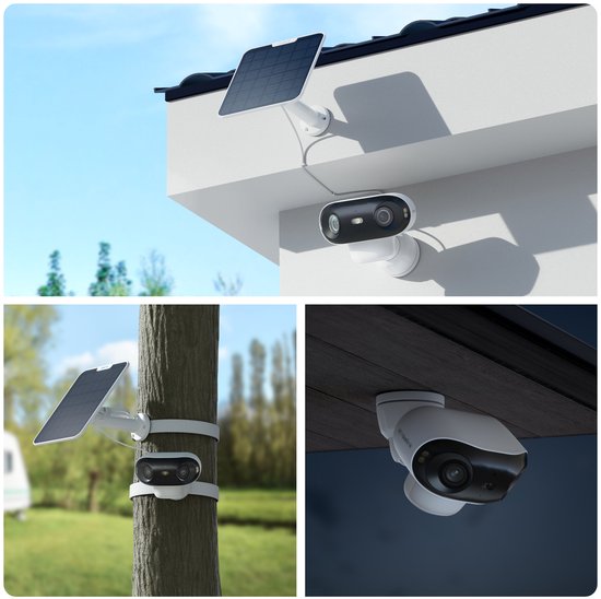 Reolink Argus 4 Pro 4K Batterij Beveiligingscamera Draadloos Buiten, 180° Dual-Lens 8MP Camera voor Thuissbeveiliging, ColorX Nachtzicht, Slimme Persoons-/Voertuig-/Dierendetectie, Geen Abonnement, Lokale Opslag van Merkloos — afbeelding 5
