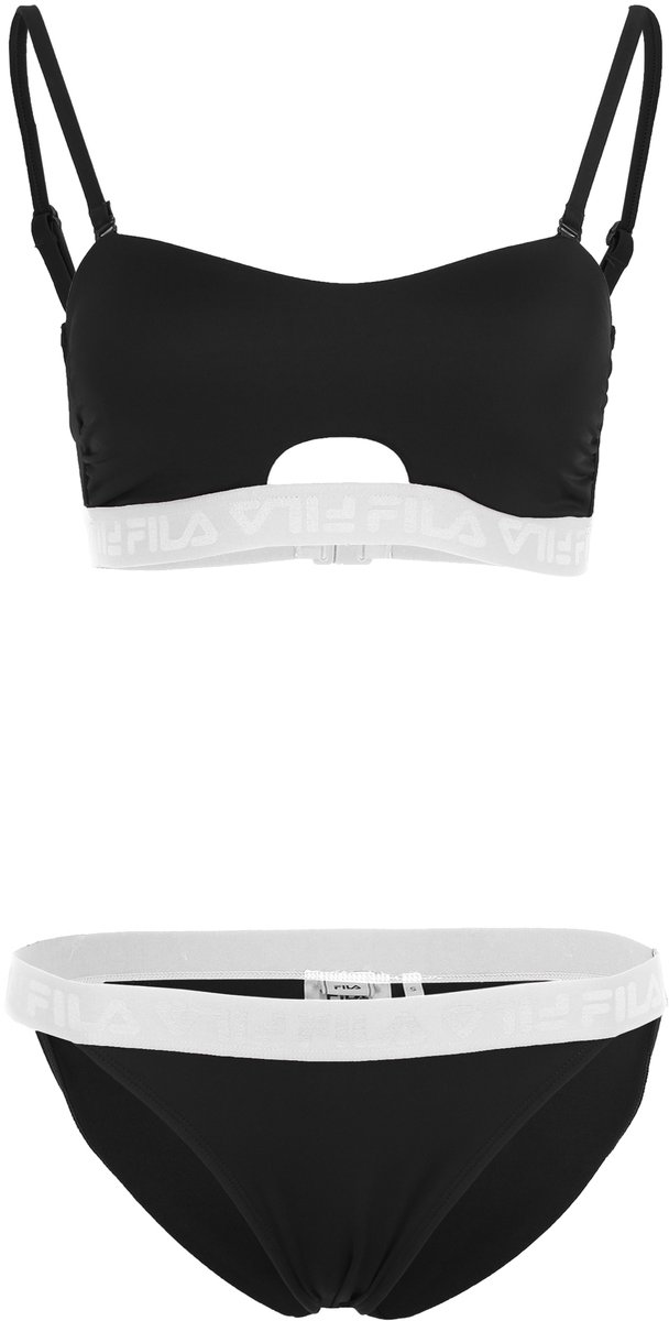 2-delig bandeau zwempak voor dames Fila Sanming Zwart