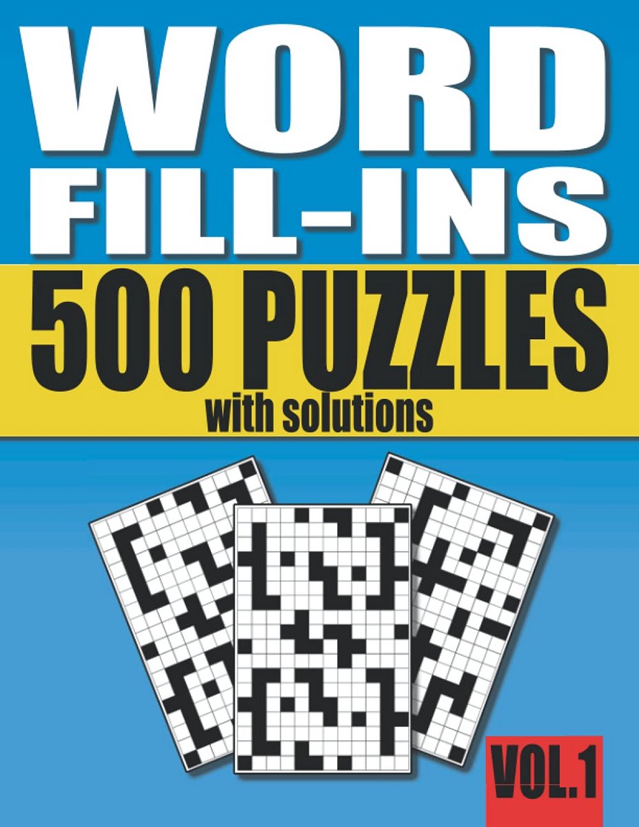 500 Woord Invul Puzzels voor Volwassenen: Inclusief Oplossingen en Diverse Lay-outs