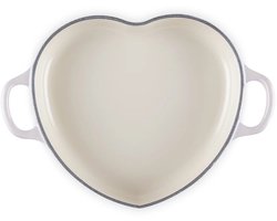 Le Creuset - Braadpan - Hart - in Geëmailleerd Gietijzer - met RVS Hartjesknop