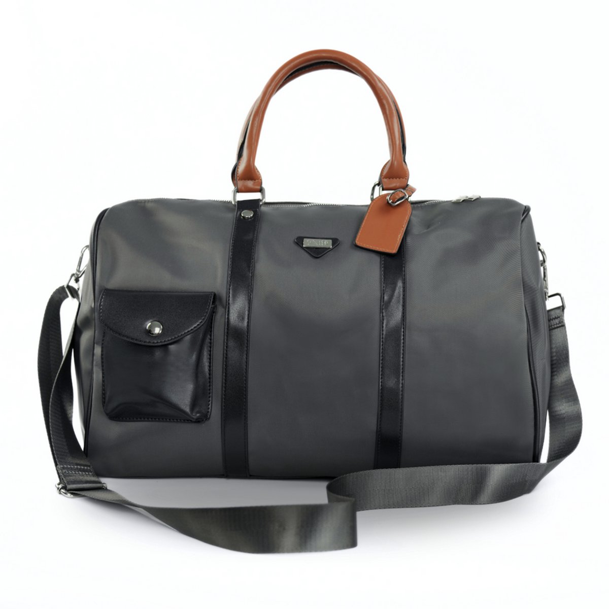 Solier FB49 Barrley - Weekendtas sporttas - Waterbestendig nylon - Handbagage geschikt - Verstelbare schouderriem - Grijs