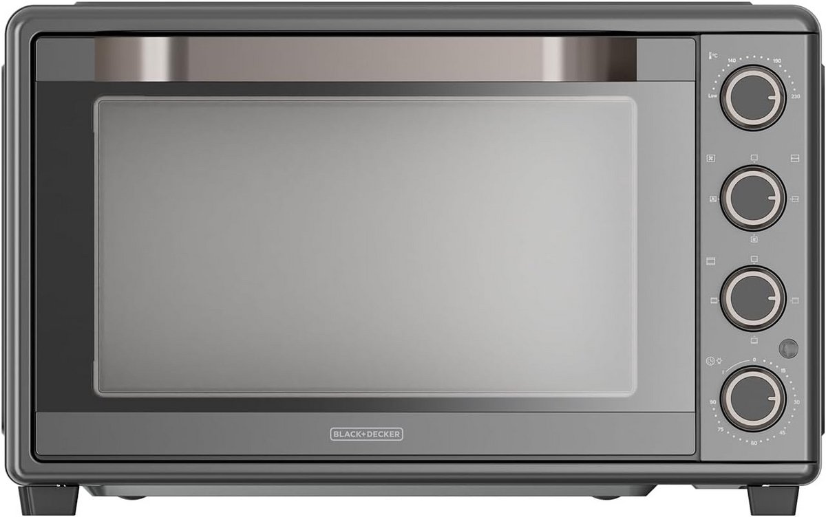 Elektrische Oven - Aanrecht Oven - Veelzijdig Koken - 15 Kookprogramma's - 45 Liter Capaciteit - Zwart