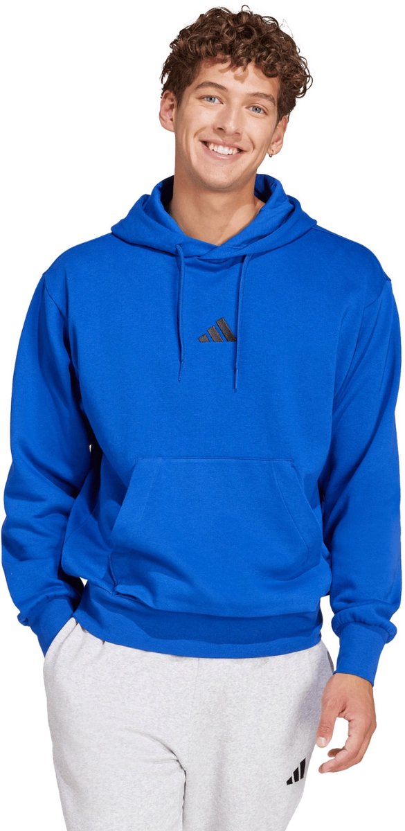 adidas Essentials Feelcozy Fleece Fleecetrui Heren Blauw